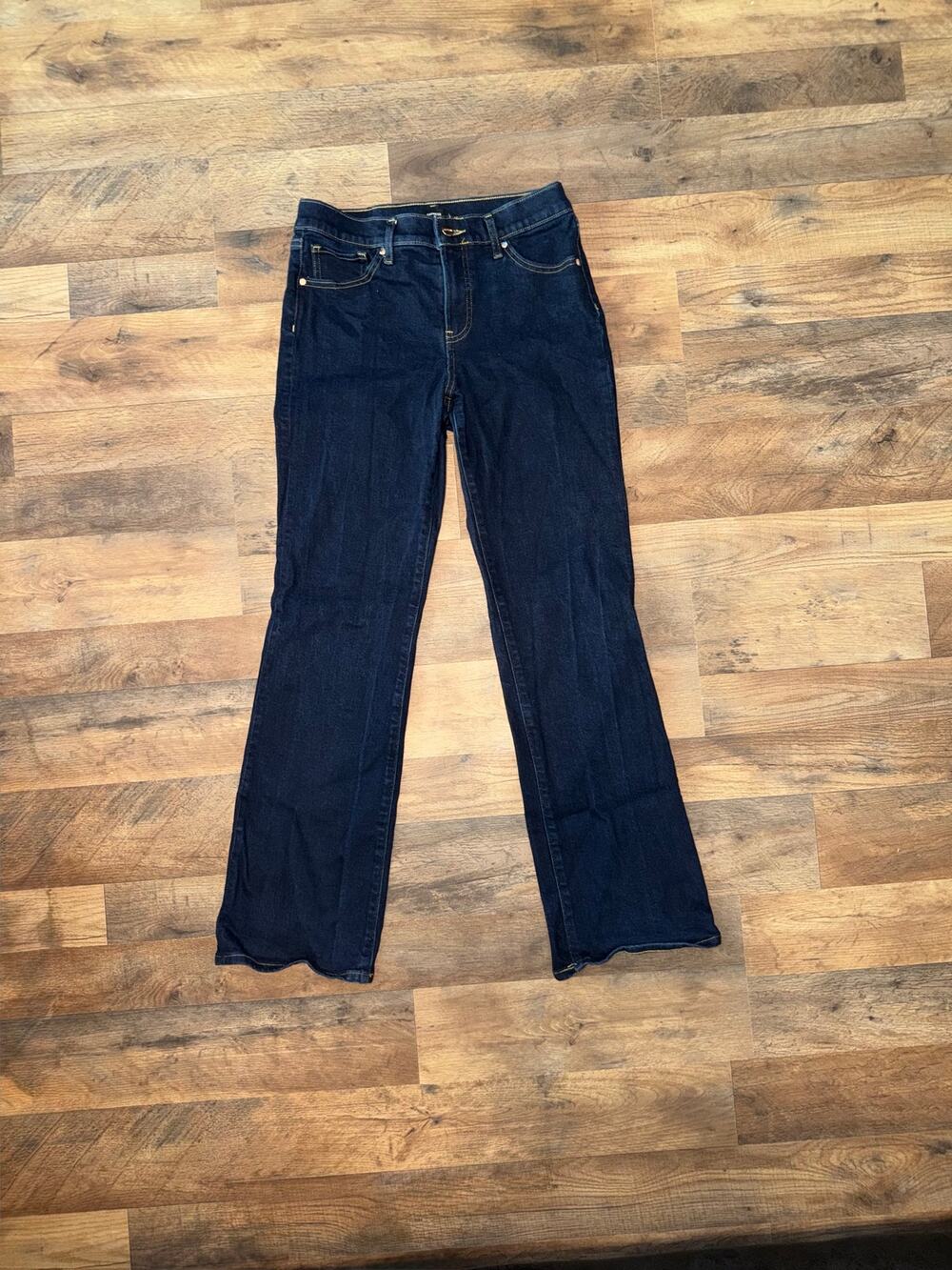 Express women’s stretch mid rise blue boot jeans